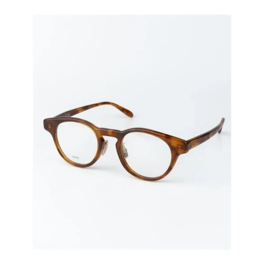 Loewe Women Eyeglasses Blonde Havana Round LW50085F 053 NEW AUTHENTIC